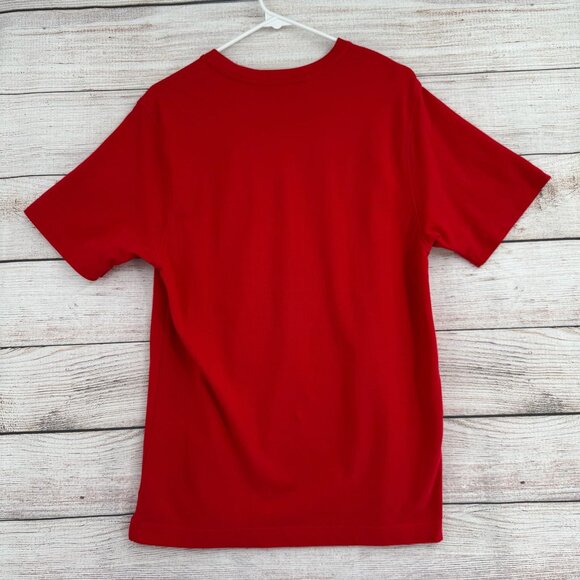 Apple Employee Knit Short Sleeve T-Shirt Men's Size Medium Red - Picture 2 of 14